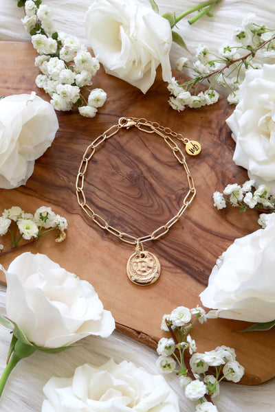 Zodiac Coin Gold Bracelet
