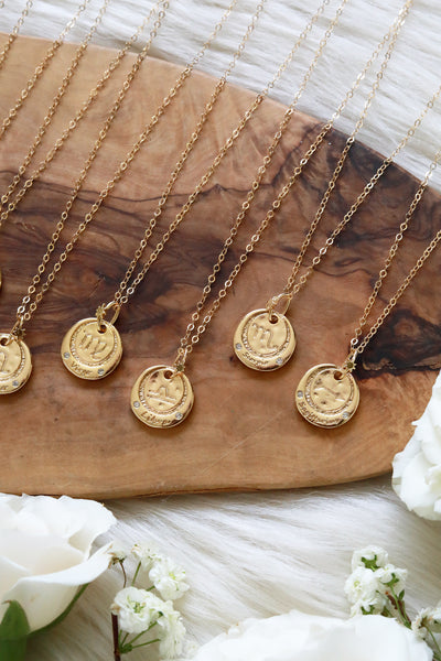 Zodiac Coin Gold Necklace 🐣
