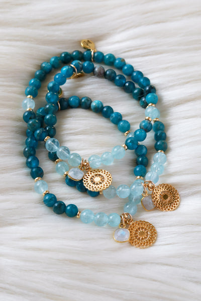 Luminous Dreams :: Gemini Moon Mala Bracelet