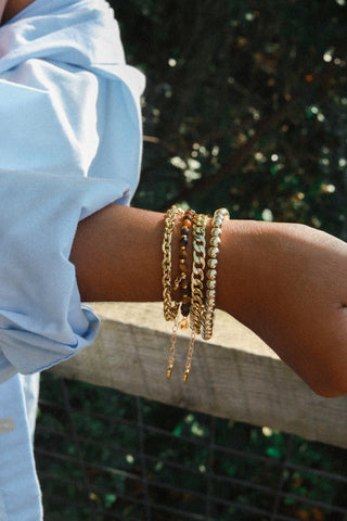 Chunky Golden Beaded Bracelet