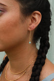 Larimar Ear Threaders Earrings {Gold or Silver}