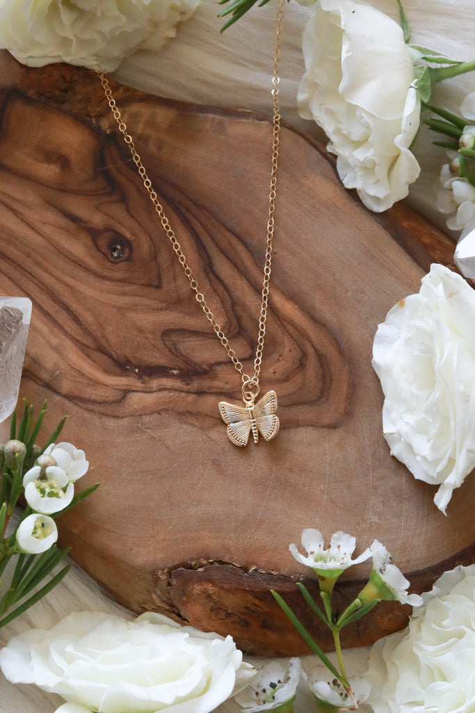 Butterfly Gold Necklace