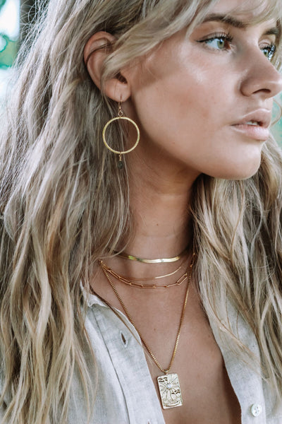 Cosmic Musings Gold Hoop Earrings