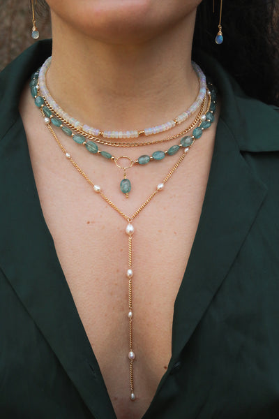 Cosmic Opal Goldfilled Choker/Necklace – Malabella Jewels