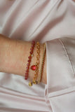 Sweet Raspberry Gold Bracelet