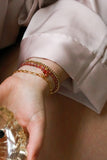 Sweet Raspberry Gold Bracelet