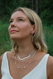 Pearl Cascade Silver Necklace