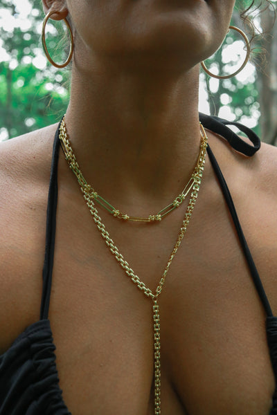 Panther Gold Lariat Necklace