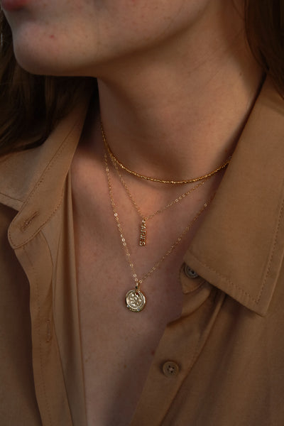 Zodiac Coin Gold Necklace