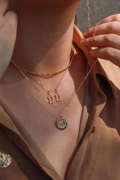 Zodiac Coin Gold Necklace