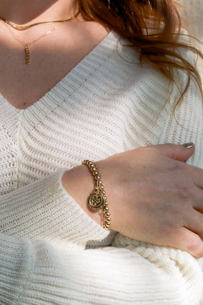 Zodiac Coin Gold Bracelet