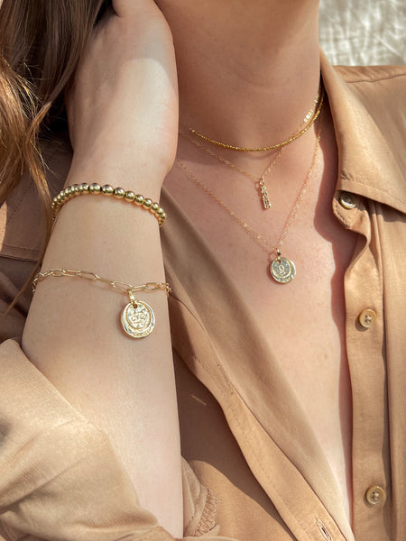Zodiac Coin Gold Bracelet