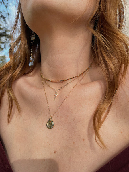 Numeral Gold Necklace