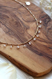 Herkimer Diamond Drip Gold Choker