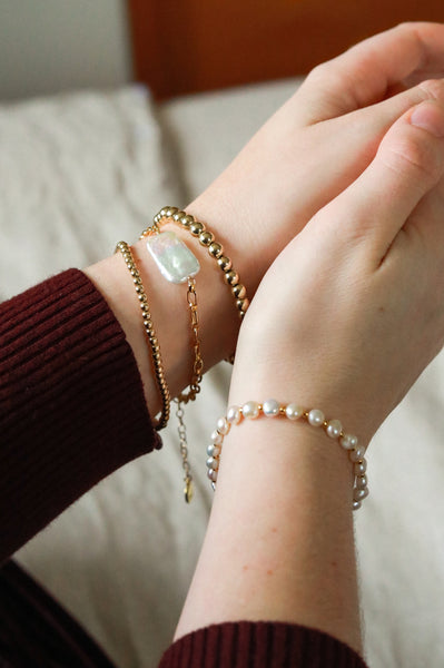 Sweet Pearl Nugget Gold Bracelet 🐣