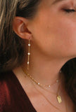 Pearl Cascade Gold Ear Threaders