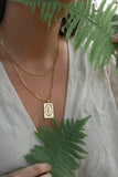 The World Tarot Card Gold Necklace