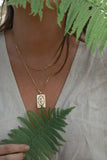 The World Tarot Card Gold Necklace